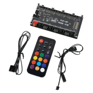10 Port ARGB PWM Fan Controller HUB 5V 3-Pin with Remote